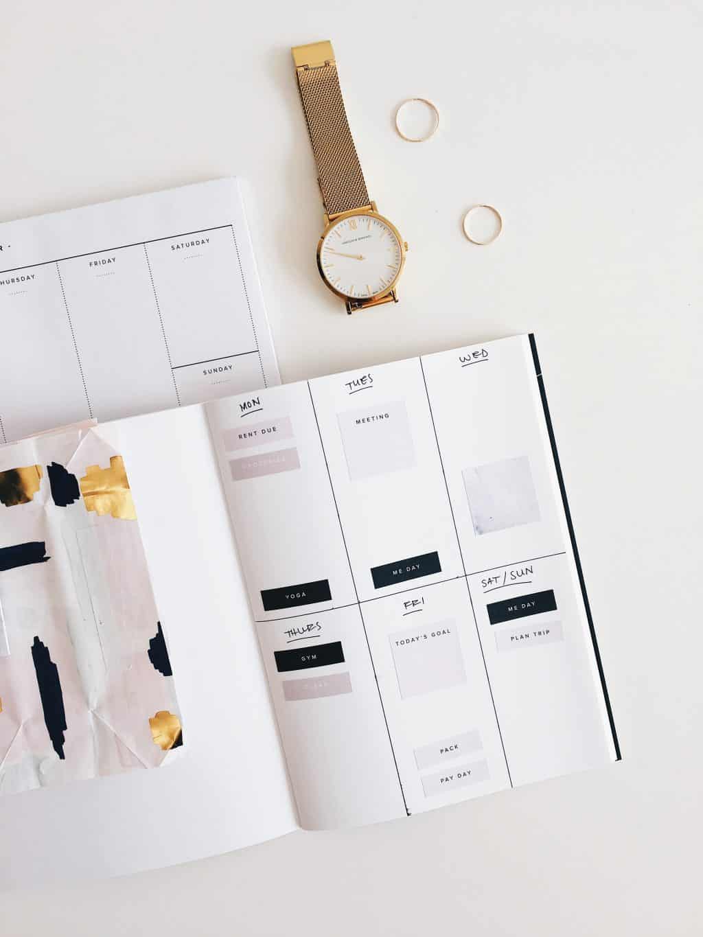 Planning d'une wedding planner