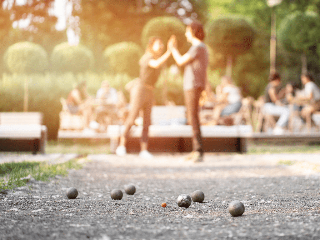 Partie de pétanque