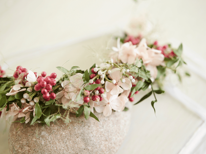 Couronne de fleur lors d'un EVJF