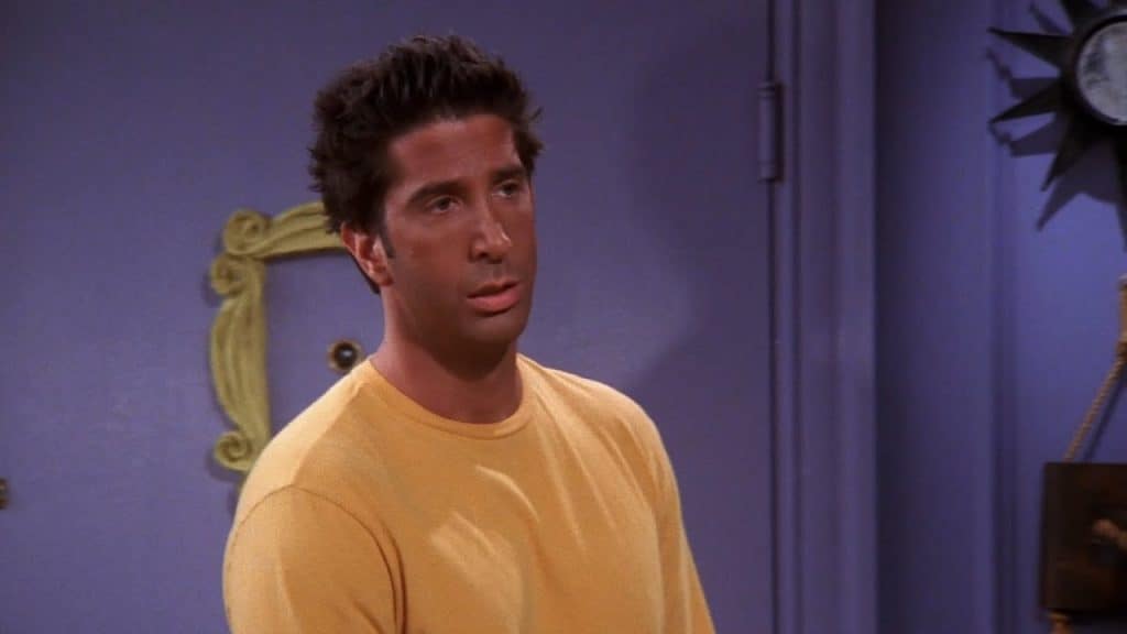 Scène de friend ou Ross va dans une cabine de bronzage.
